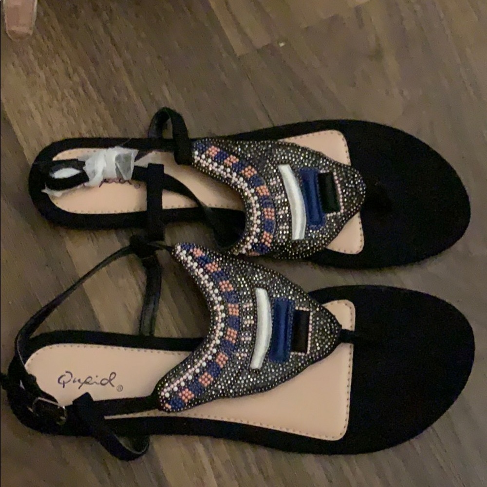 Qupid sandals. NEVER WORN WITH NO BOX